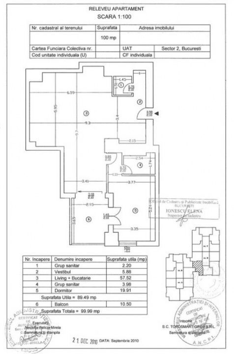 Apartament 2 camere | Aviației | Loc de parcare - Schiță 8