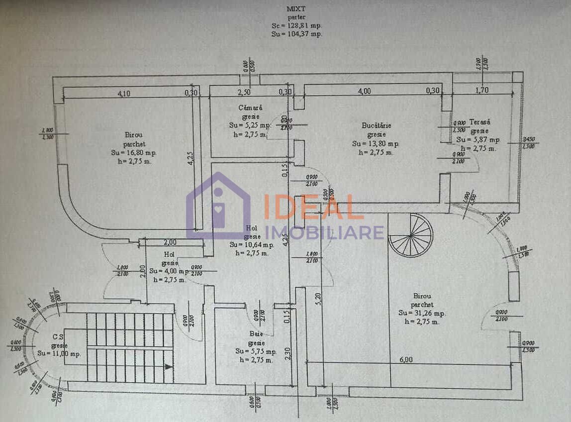Spatiu Comercial cu 11 camere, 365 mp utili,  zona Cale Dumbravii - Schiță 13