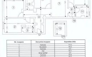 Apartament 4 camere | 80 mp | Harmanului | 2 bai beci 2 parcari - Schiță 8