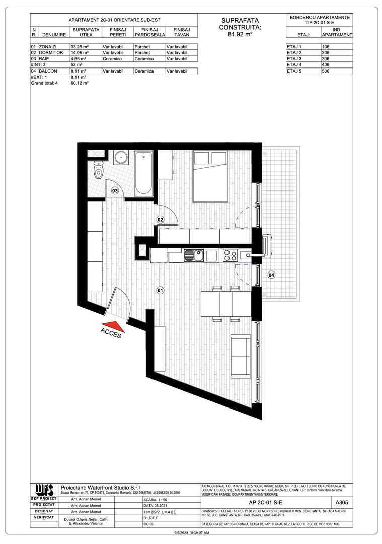 Tomis Plus - Celine Elegance -Vânzare apartament cu 2 camere - Poză 27