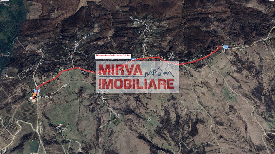 Teren intravilan 1.000 mp – Seciu, 2 deschideri, Priveliște panoramica - Poză 2