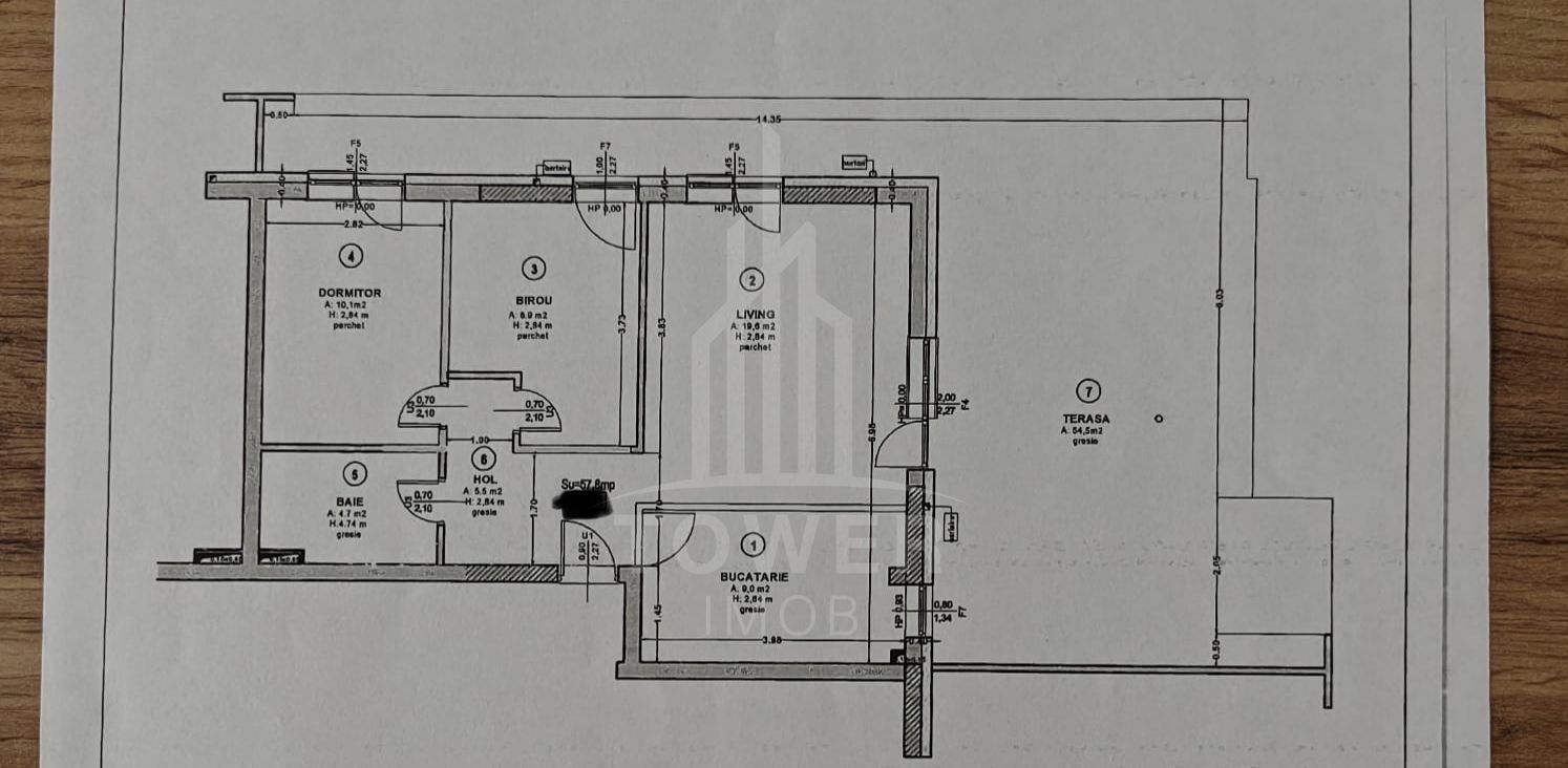 PENTHOUSE 3 CAMERE | TERASĂ 54 MP | VEDERE SPRE ORAȘ | SIBIU - Poză 11