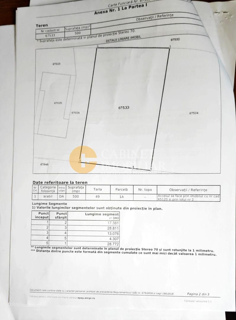 Valea Lupului, intravilan, 50 m deschidere, 1000mp - Poză 2