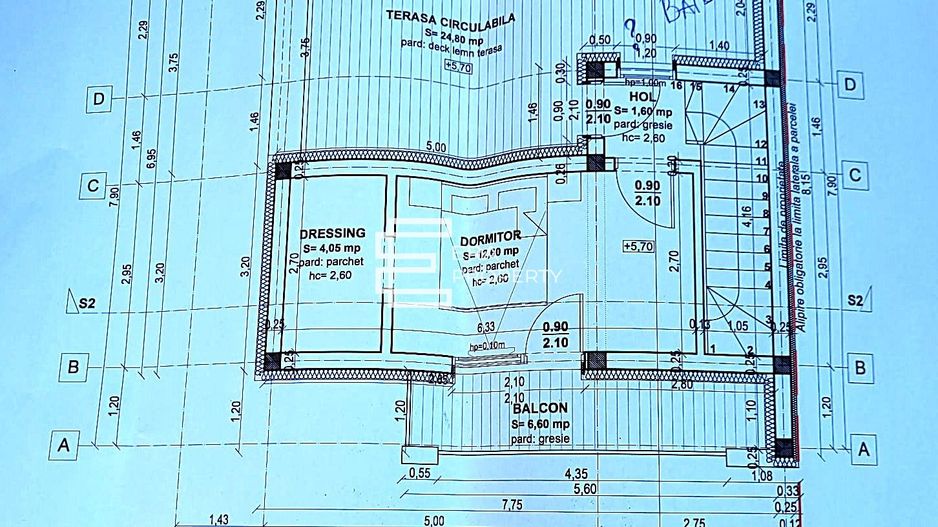 Casă modernă în Sibiu – etaj retras, terase -teren 213 mp - Schiță 7