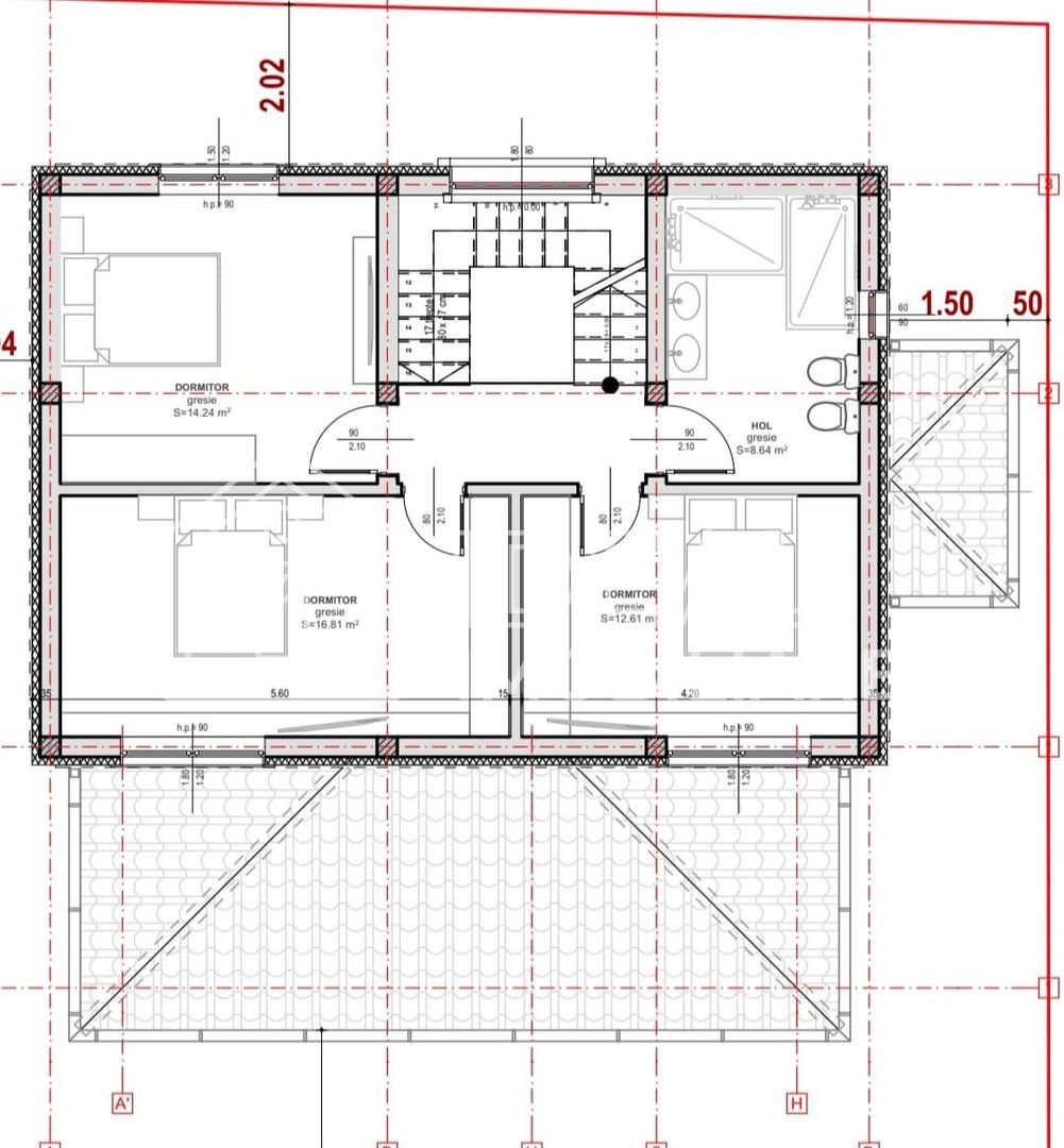 Casa Indivduala cu 4 camere si 260 mp curte, Selimbar - Schiță 9