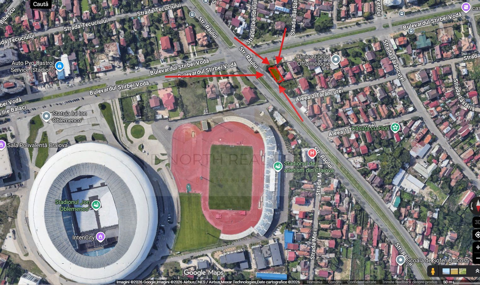 Teren 500 mp , colț stradal, vizibilitate maximă, lângă stadion – Craiova - Poză 3