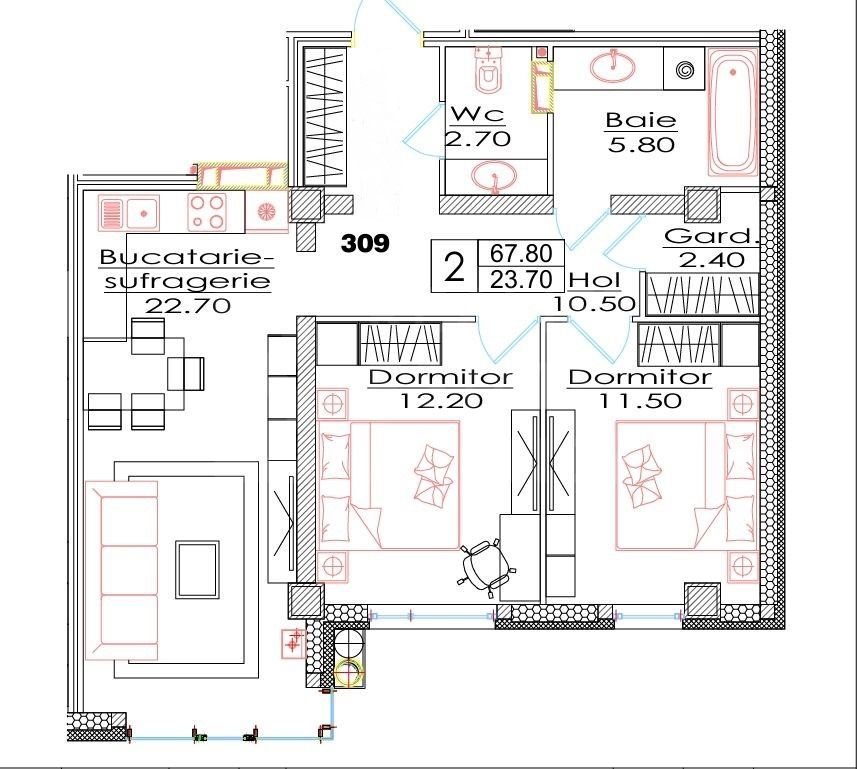 Vânzare, apartament, 2 camere, str. Ialoveni, Telecentru - Poză 3