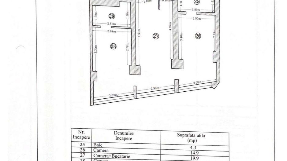 Apartament 3 camere Sea View Apartments Olimp - vedere la mare - Schiță 10