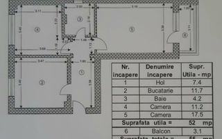 Apartament cu doua camere, zona Astra 52 mp - Poză 10