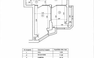 Apartament 2 camere, Ultracentral, zona Mara! - Schiță 15