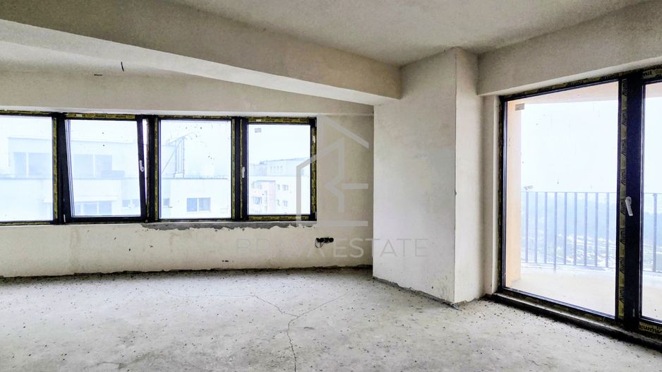 Apartament tip studio 45mp ,balcon, semifinisat,  West Tower ,zona Manastur - Poză 7