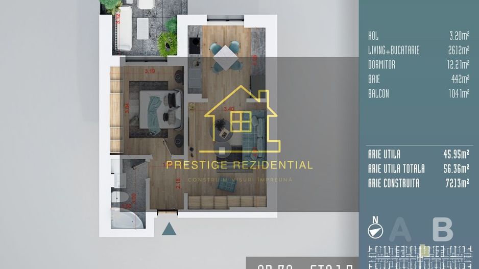 Apartament 2 cam, INVESTITIE, Direct Dez, Comision 0, TITAN - Poză 1