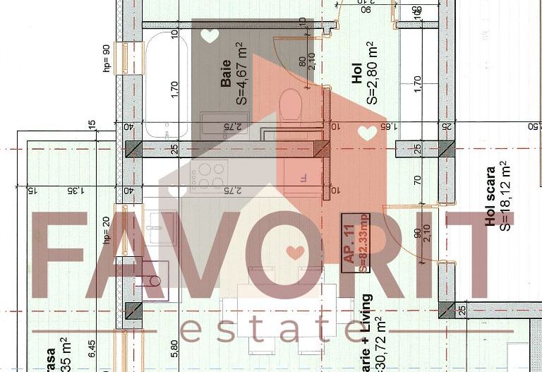 Apartament pe 2 nivele. In spate la LIDL Giroc. Pret excelent. - Schiță 18