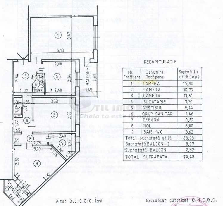 Apartament cu 3 camere – 71 m.p.- Nicolina 2, geam la baie - Poză 12