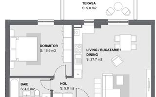 COMISION 0%.  Etaj 1. Disponibil imediat. Bloc nou in oras - Schiță 7