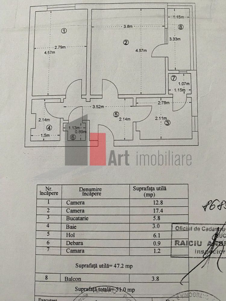 Apartament 2 camere  Dristor Ramnicu Sarat - Schiță 11