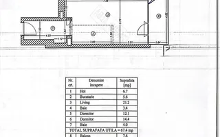 Appartament 3 camere One Verdi | Loc de parcare - Schiță 18