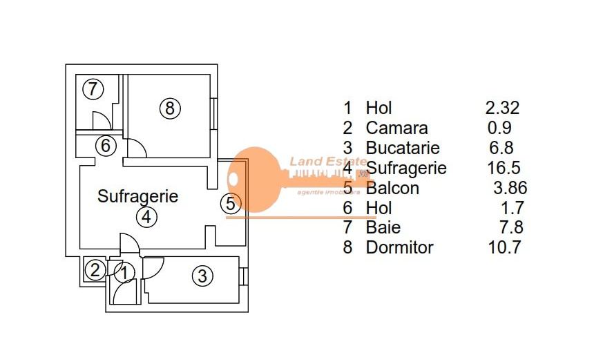 Apartament 2 Camere | Piața Victoriei | 600 m Metrou - Schiță 8