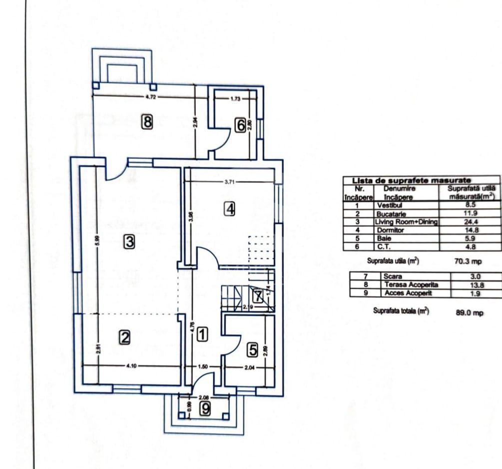 CASA TIPLA, Racordata! Cu un DORMITOR la PARTER ! Domnești! - Schiță 24