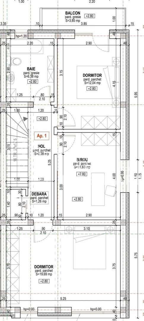 Duplex Modern cu 4 camere si 400 de mpde curte, zona Lidl - Schiță 10