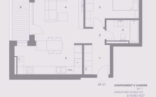 Apartament 2 Camere, Intabulat, Comision 0% – Zona Turnișor, Sibiu - Schiță 19