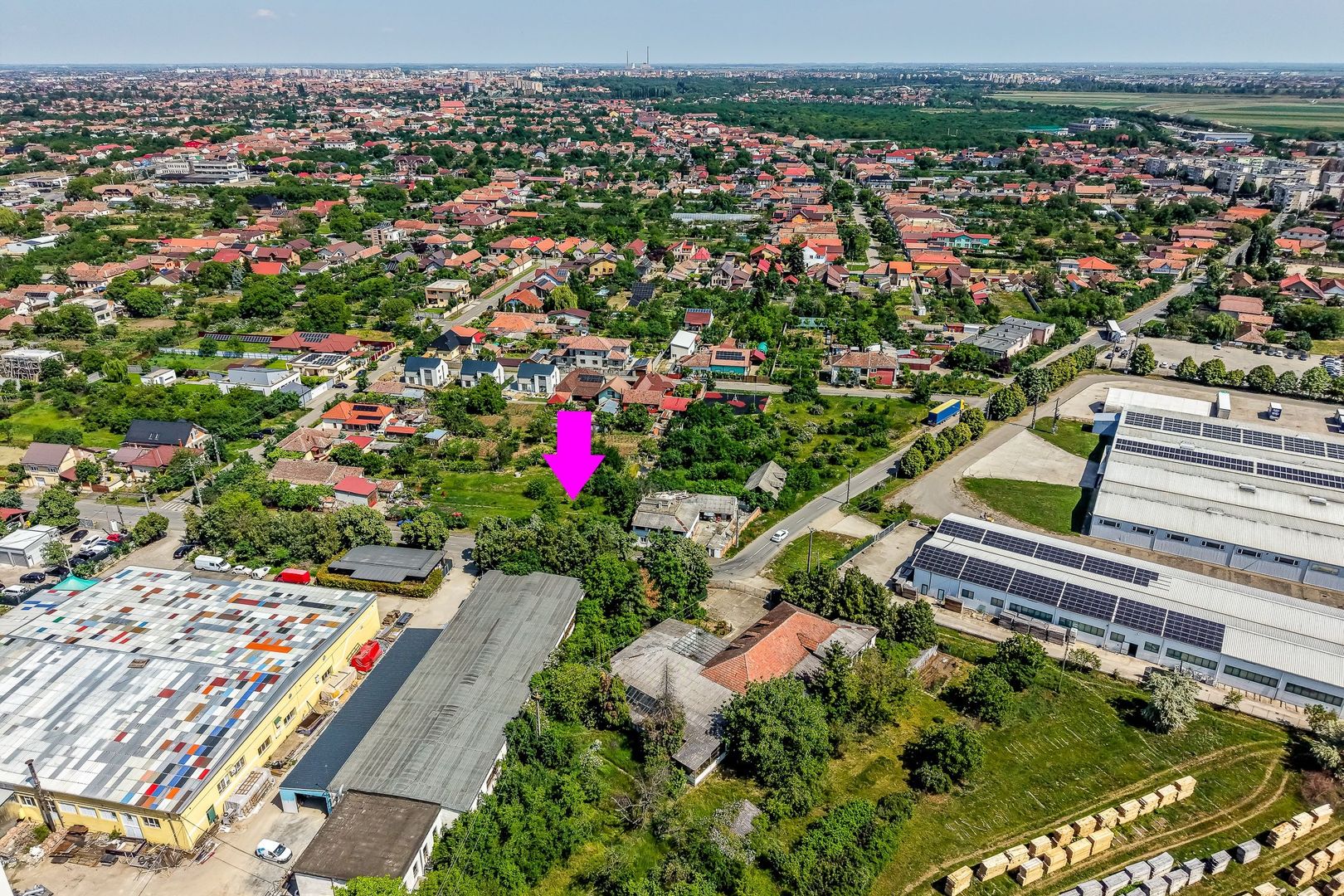 Teren de 1261 mp pe colt, in Aradul Nou, cu front de 60 m + 23 m - Poză 2