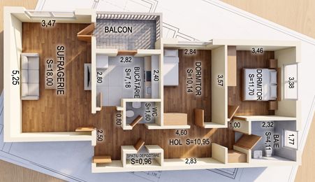Apartament 3 Camere Decomandat ICIL GARĂ Liceul Ovidius la 2 Pași