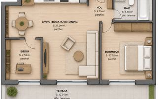 Apartamente cu 1-2-3-4 camere, parcare | Bloc Nou Traian Vuia Pod IRA - Poză 5