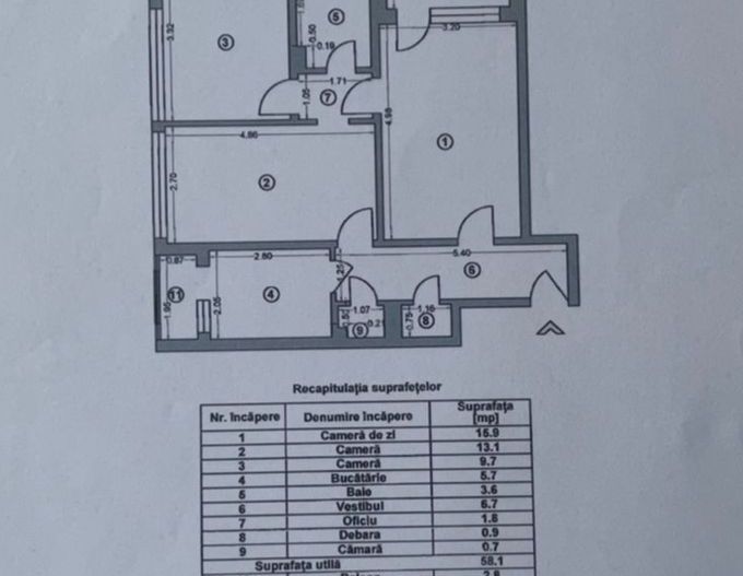 3 camere renovat complet langa Parc Floreasca-Beller - Schiță 17