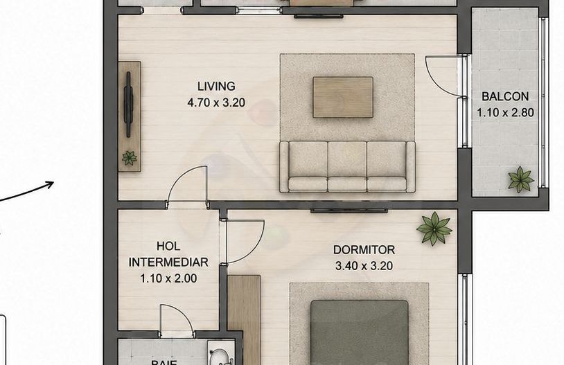 Soarelui | 2 Camere | Etaj 1 | Mobilat si Utilat | Disponibil imediat - Poză 11