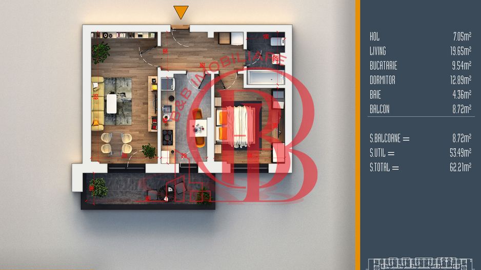 Oferta Lansare 2 camere proiect nou Pallady - Schiță 6