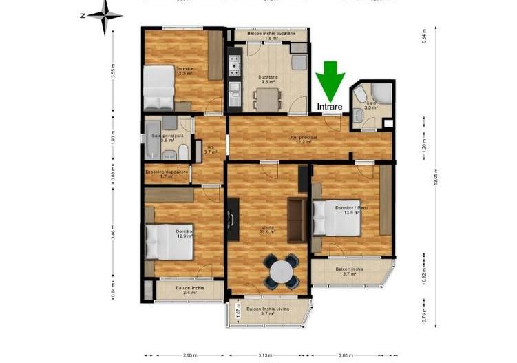 APARTAMENT 4 CAMERE | ETAJ 2 - Poză 36