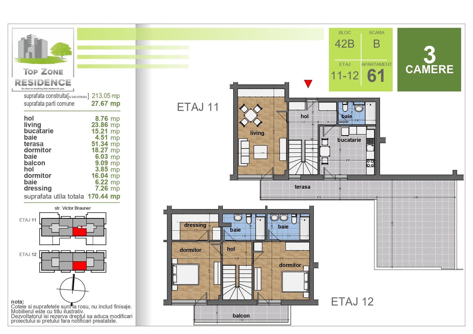 DUPLEX 3 CAM. - MUTARE IMEDIATA / SCOALA BRAUNER,METROU N TECLU! - Poză 2
