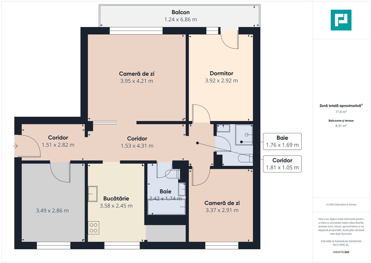 Apartament 4 camere, Podgoria - Poză 10