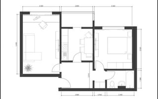Apartament cu 2 camere de vânzare – Zona Aradului, Piața Verde - Poză 1