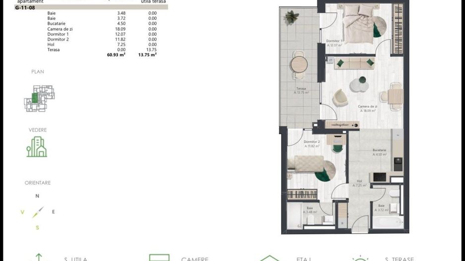 COM 0% Penthouse superb cu 3 camere | Denya Forest - Poză 11