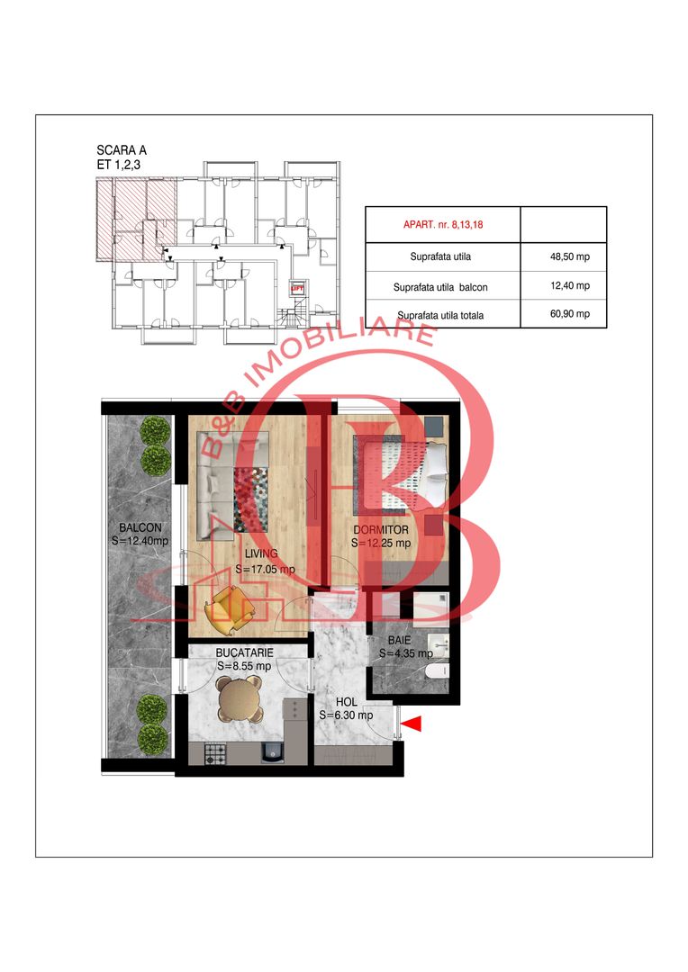 2 camere decomandat   Pallady Metrou Nicolae Teclu - Poză 8