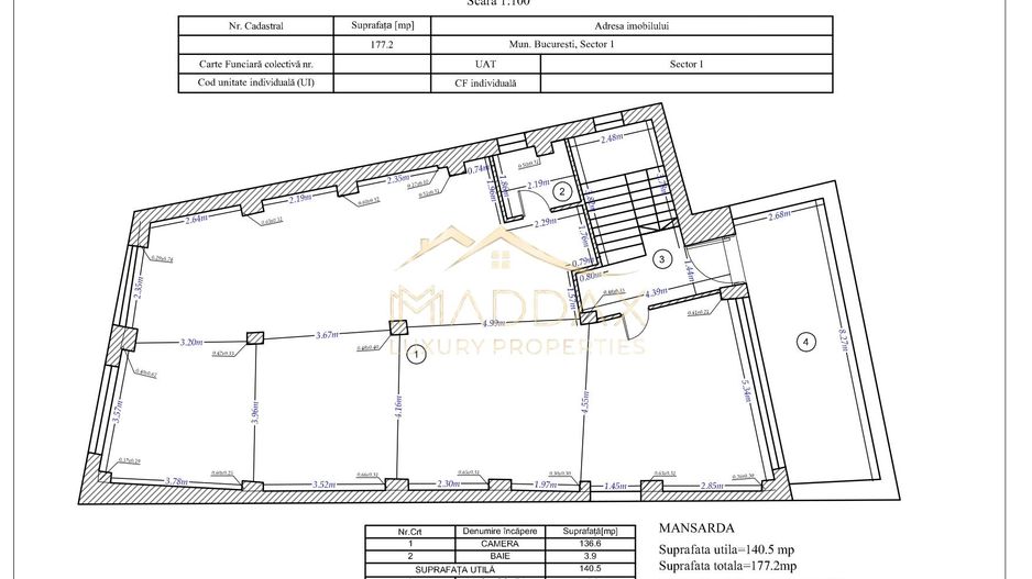 Spatiu comercial **2E+M ** 480mp // Victoriei - Schiță 58