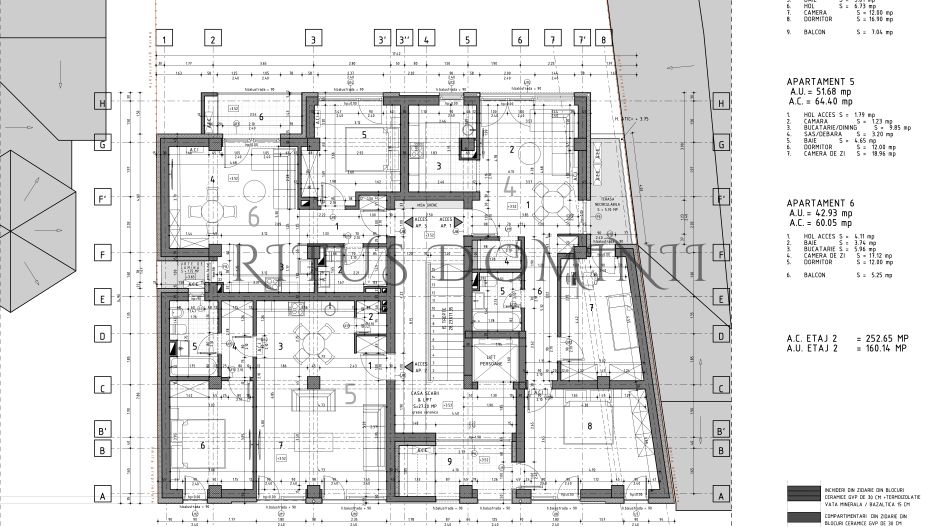 Apartament Ultracentral cu 2 camere, Teatru, 51mp - Schiță 1