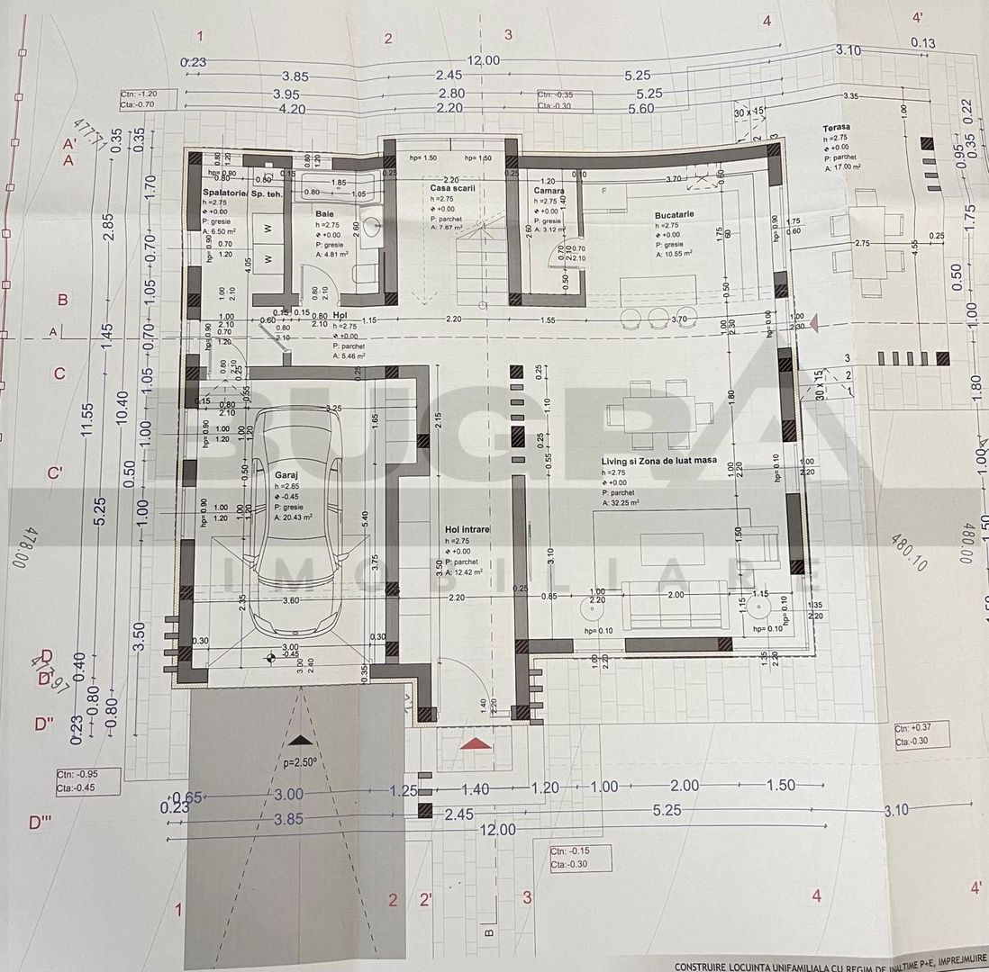 Casa individuala premium 191mp, teren 500 mp, Chinteni - Poză 7