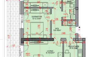 Promo-Apartament 3 camere 2 Bai-Terasa-Theodor Pallady - Schiță 2