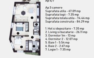 Apartament 3 camere Doamna Ghica | 75mp | Imobil 2025 - Poză 8