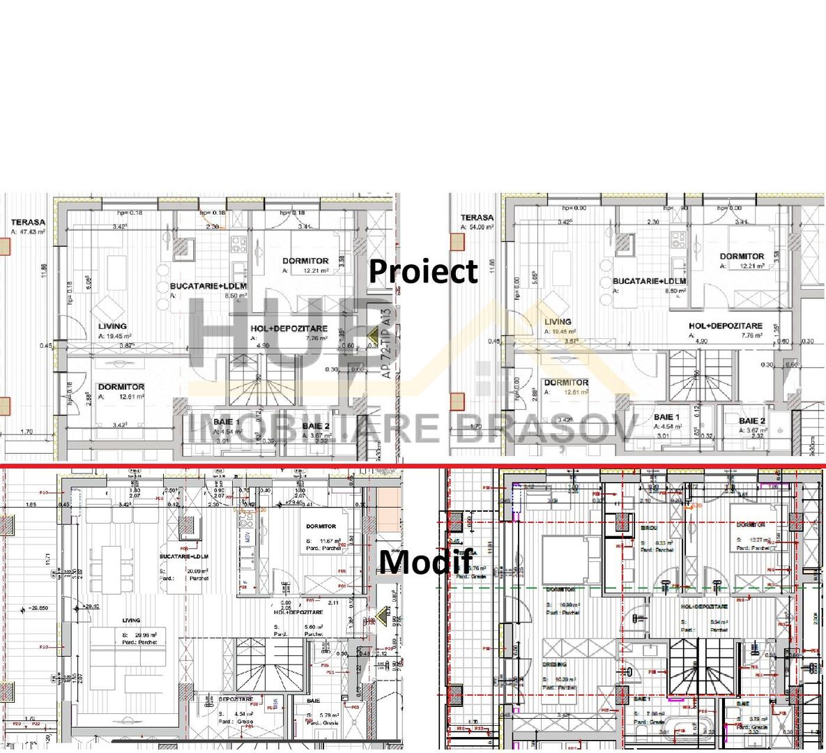 De vanzare Penthouse 2 Nivele | 6 Camere | Racadau | 140mp Utili | terasa 103mp - Poză 12