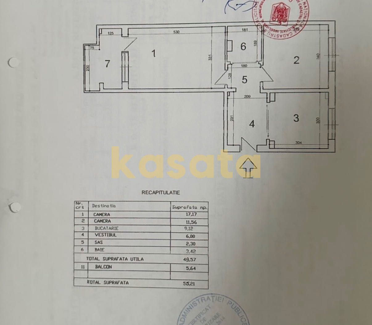 2 camere de vânzare | Dorobanți | 50 mp | renovat | decomandat - Schiță 9