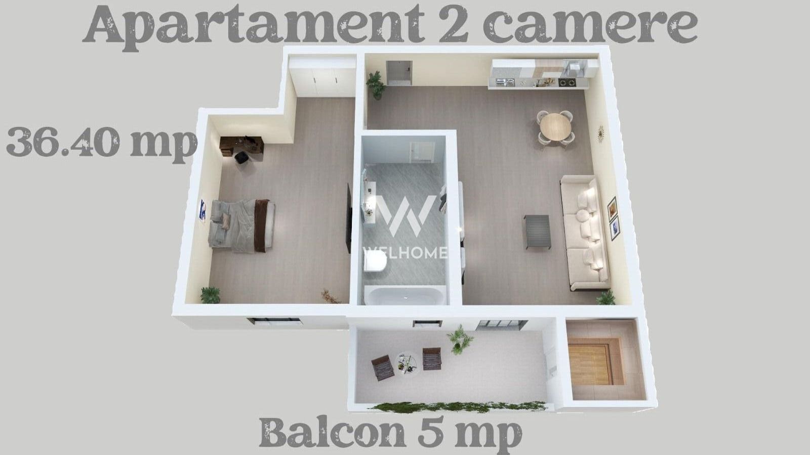 Apartament 2 camere la doar 68 500euro  Sibiu - Schiță 4