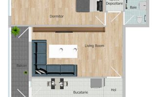 Apartament cu 2 camere de inchiriat in Zorilor, 2/4,  Golden Tulip ! - Poză 8