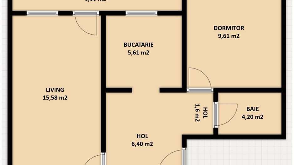 Apartament 2 camere decomandat Strada Intrarea Arieșului - Poză 9