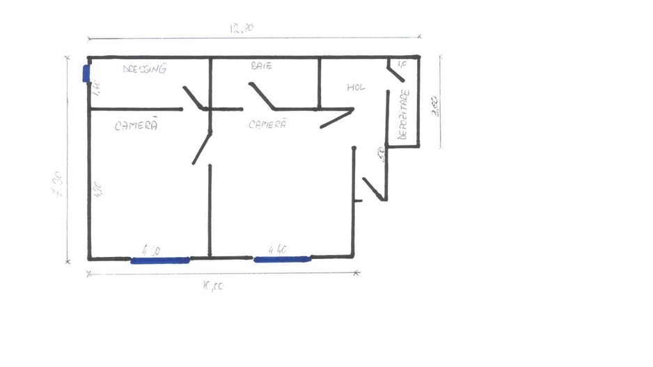 Apartament cu 2 camere in casa in Blumana, Brasov - Schiță 30