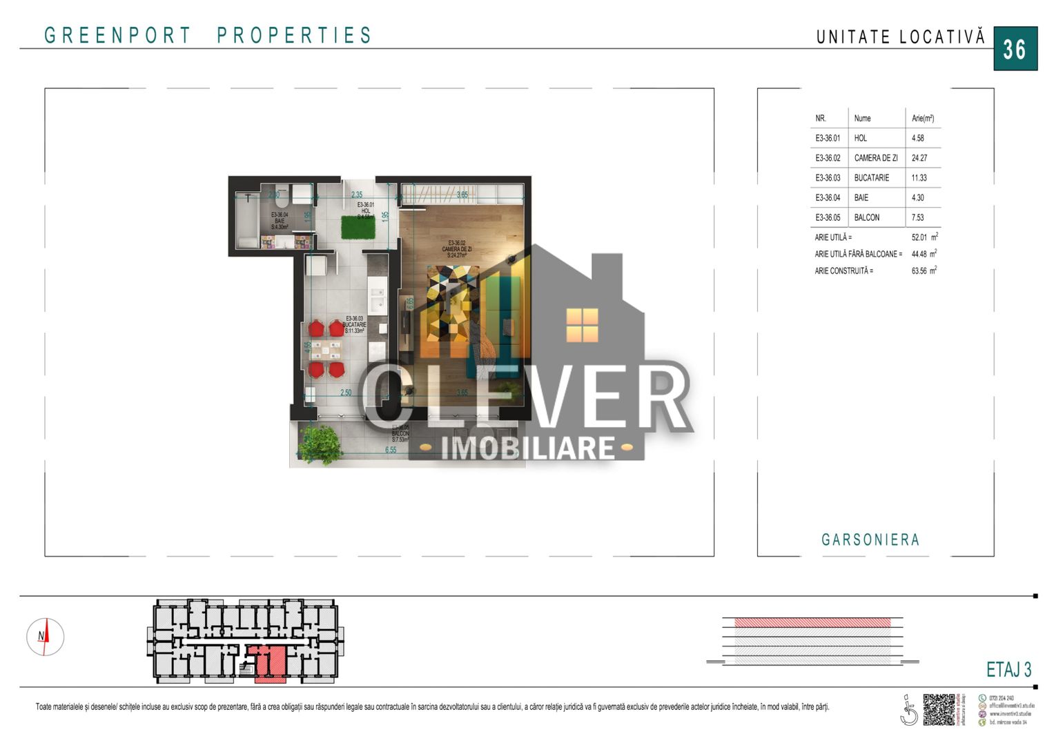 Garsonieră spațioasă | Bucătărie separată | Balcon | Pallady - Schiță 8