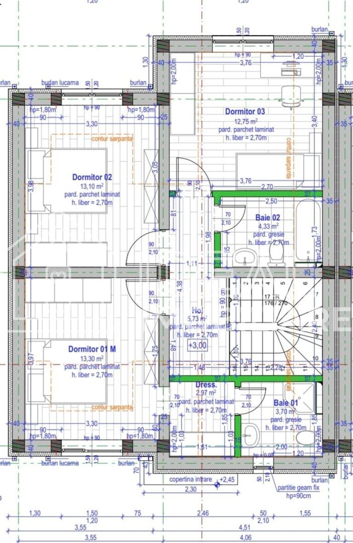 Casa Tip Duplex cu 4 camere, in Cristian - Schiță 6